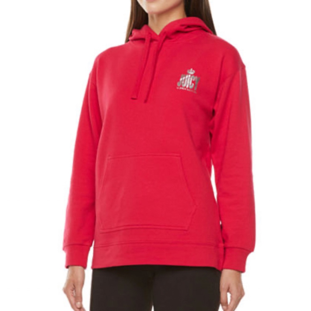 Juicy by Juicy Couture French Terry Red Long Sleeve Hoodie, NWT, Medium